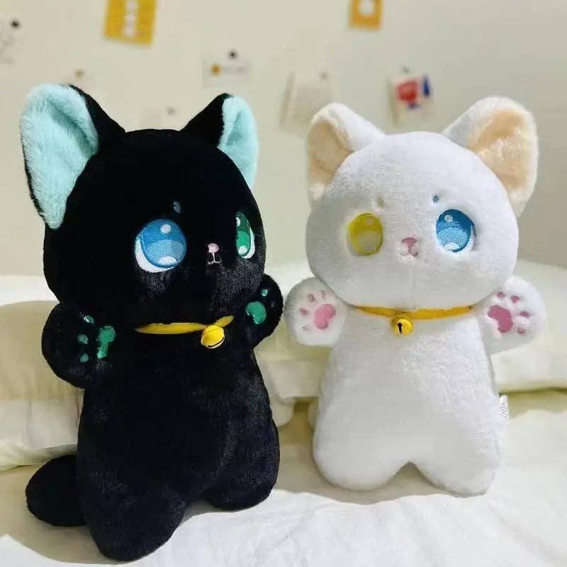 Assorted Black and White Cat Plush Stuffed Animal Kids Toy in bulk for wholesale on Faire0