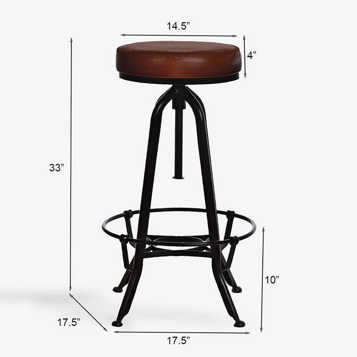 NACH - Wholesale Stool - Industrial Bar Stool, Leather1
