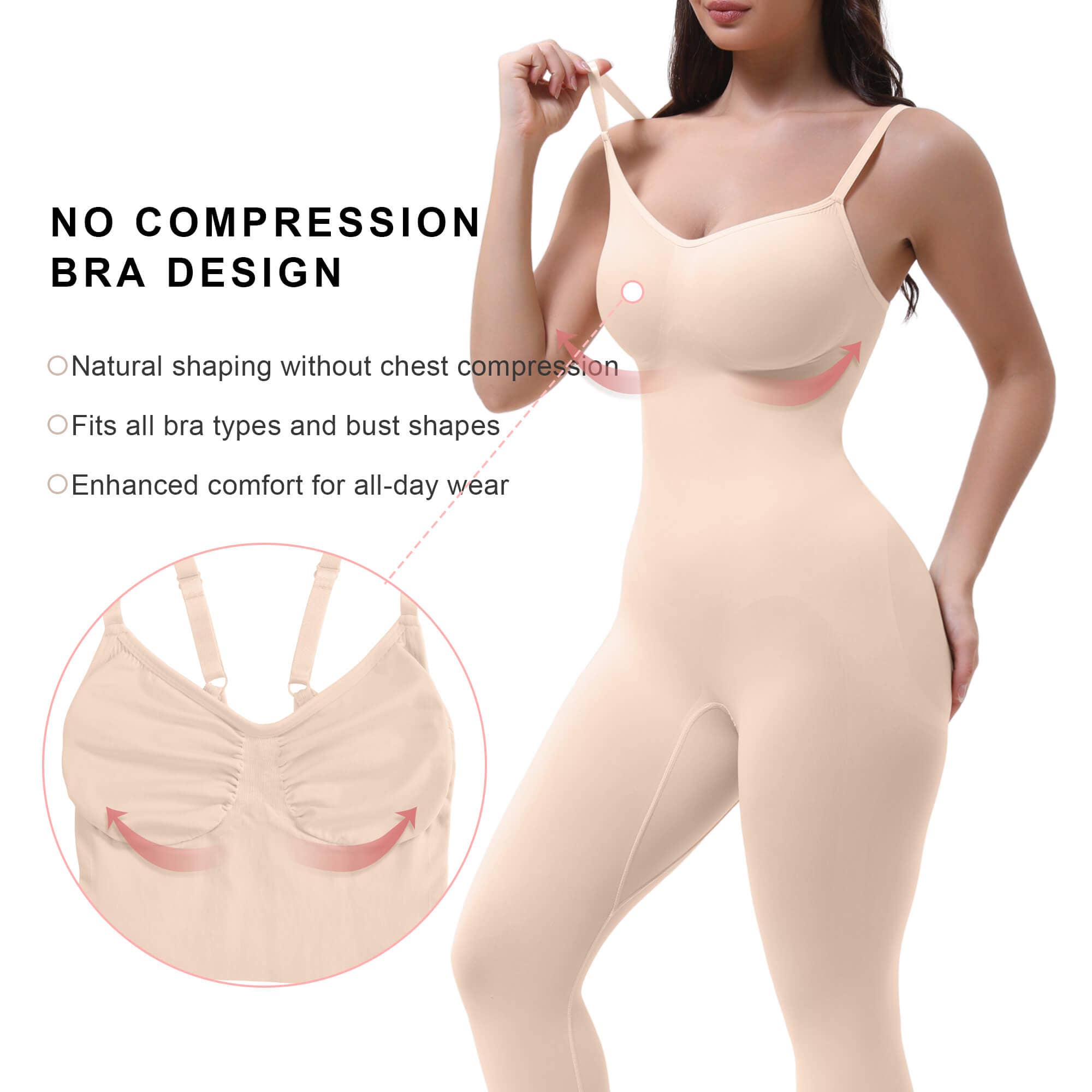 SHAPERX - Wholesale Lingerie Bodysuit - Women's - SHAPERX 3-in-1 Seamless Full Body Compression Legging Bodysuit11