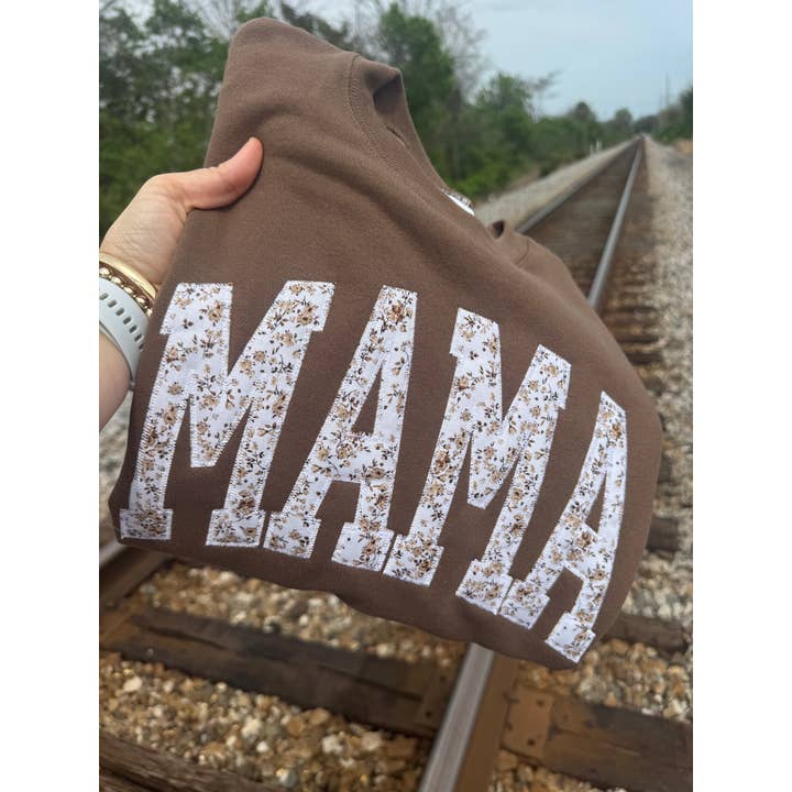 Brown Floral Mama Mother's Day Sweatshirt for wholesale by Shop Southern Belle