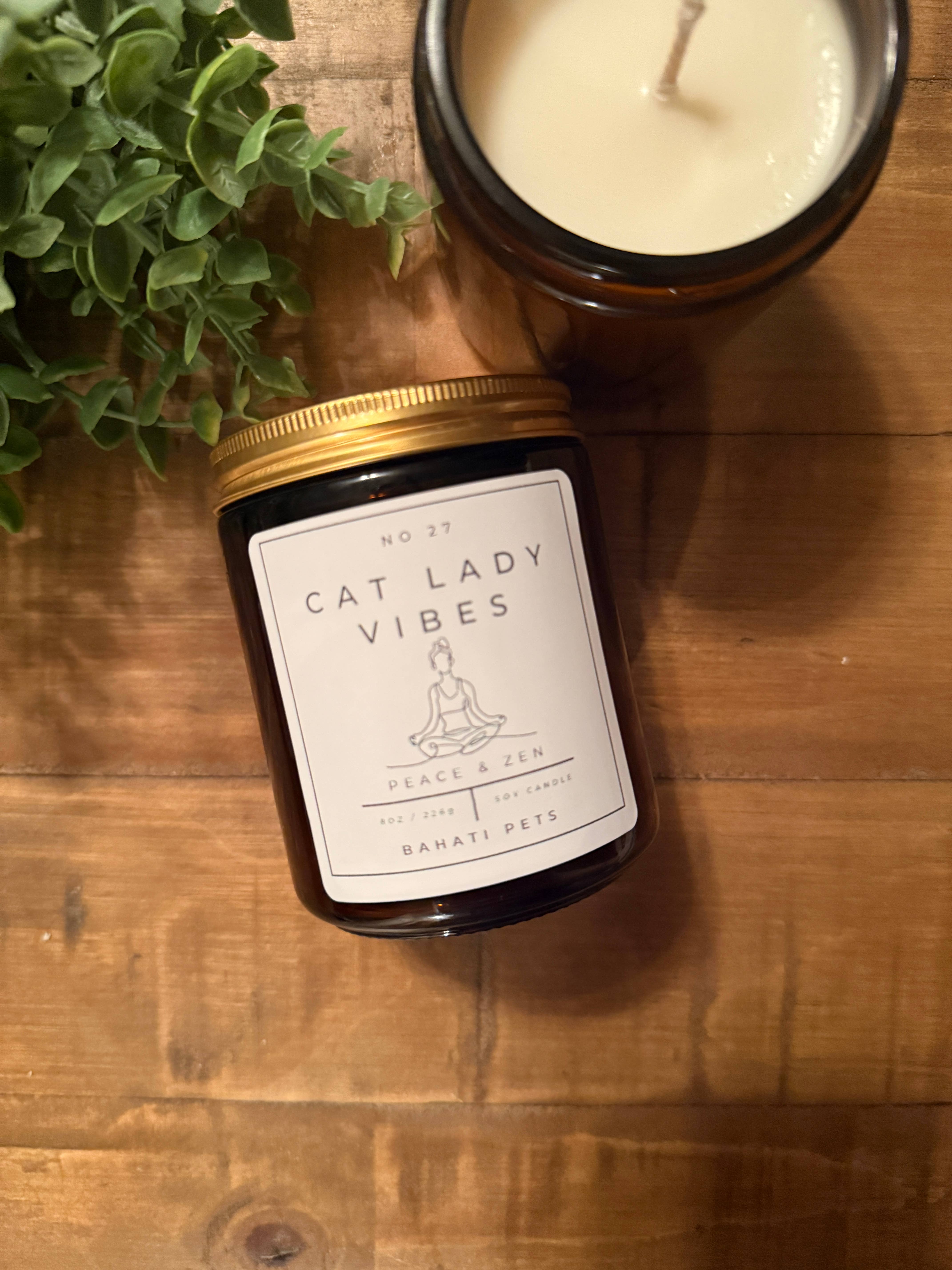 Bahati Pets - Wholesale Jar/Filled Candle - Cat Lady Vibes 8-ounce 100% Soy candle3