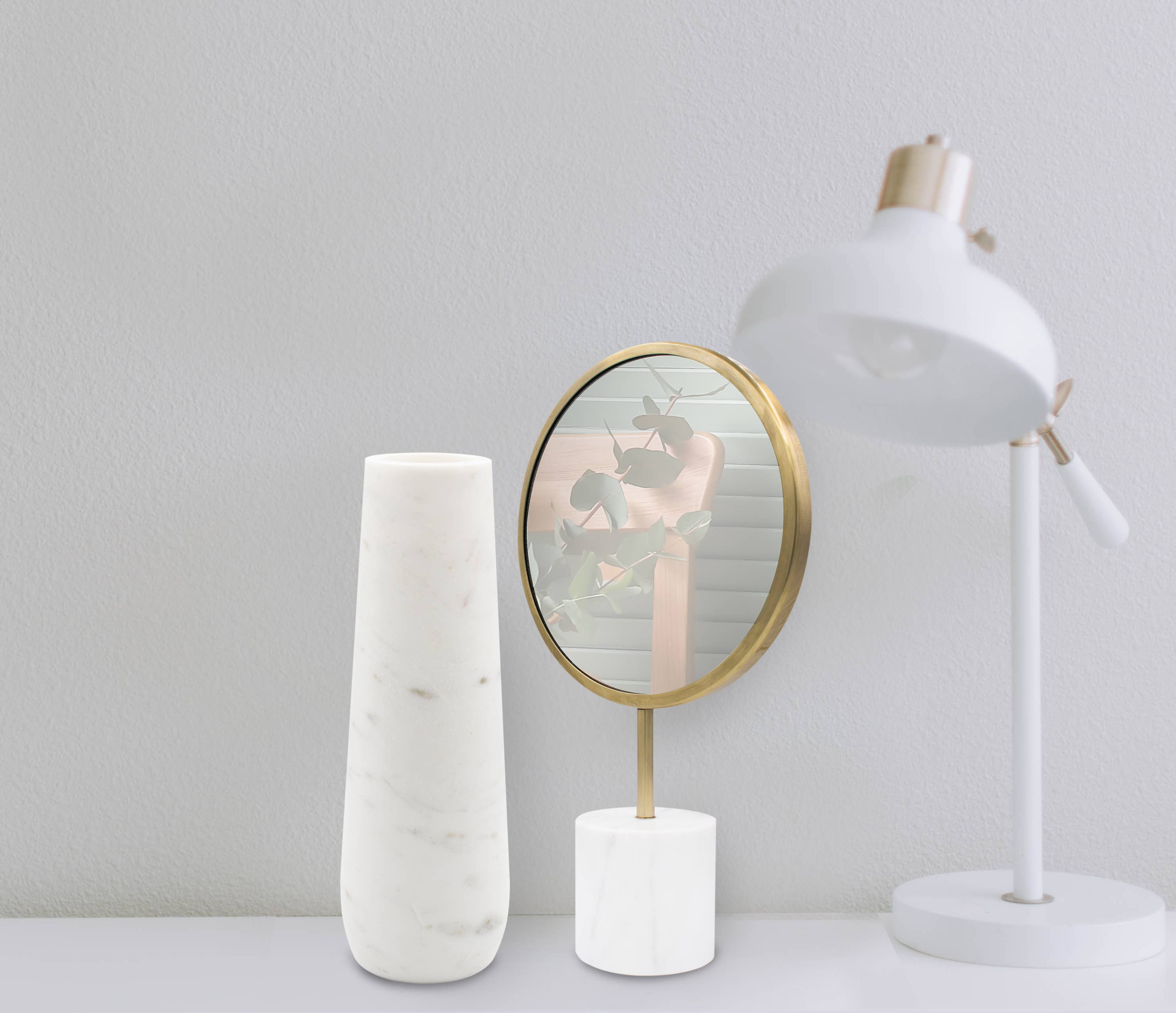 Howard Elliott on Faire - Wholesale Compact Mirror - The Bogna Marble Tabletop Mirror, Round9