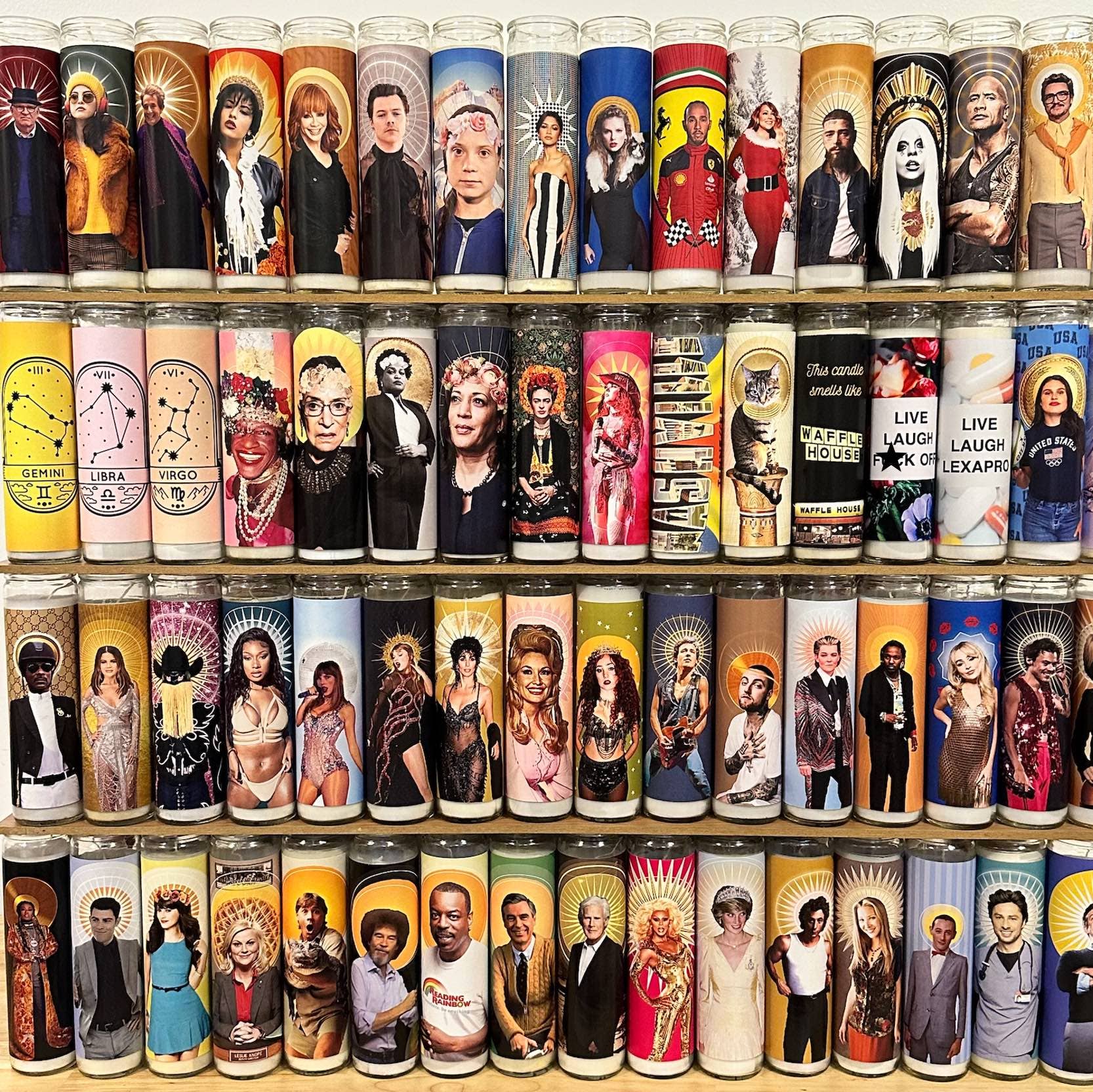 Flaming Feminist - Wholesale Votive Candle - Dolly Parton Inspired Payer Candle2