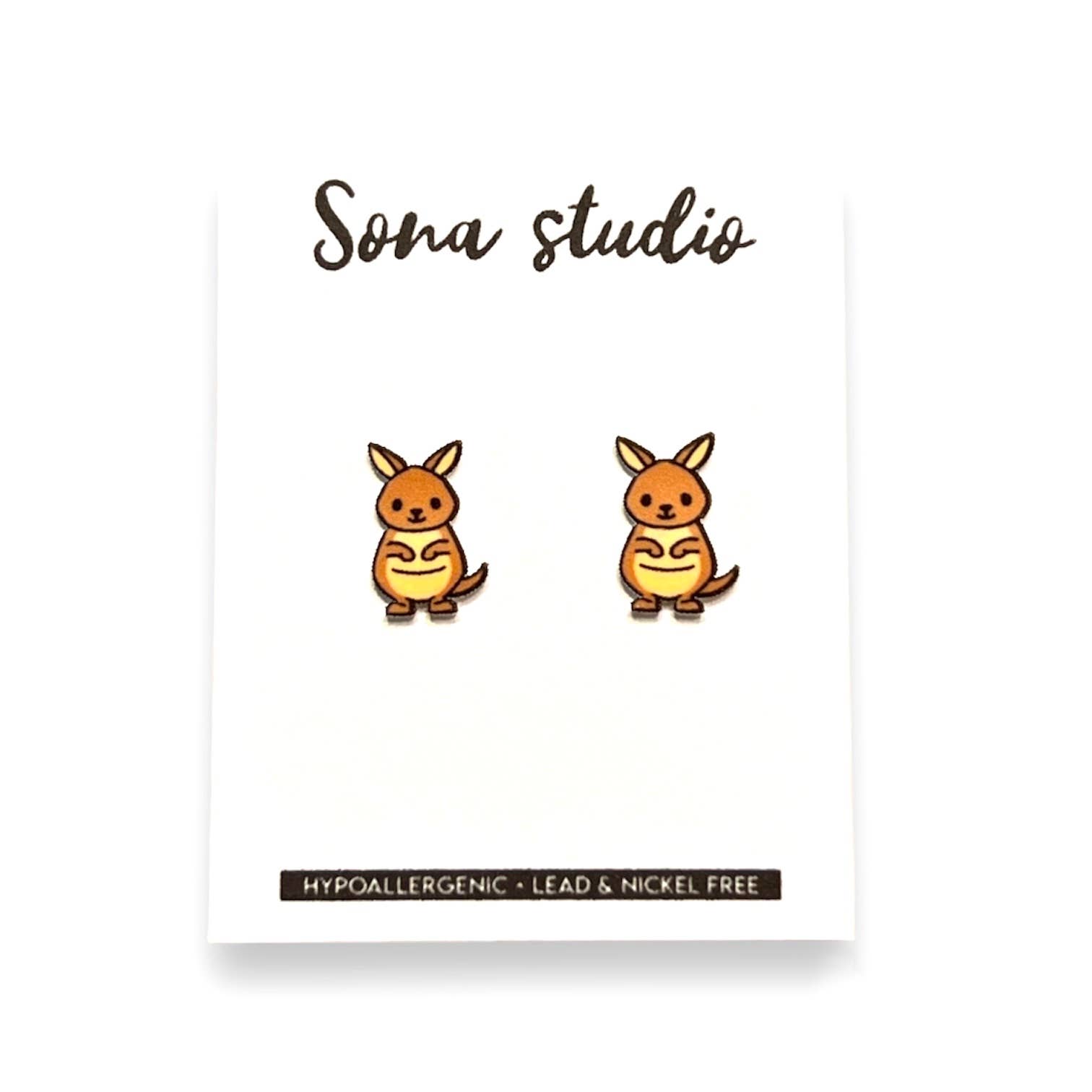 Sona Studio - Wholesale Stud/Post Earrings - Kangaroo Earrings