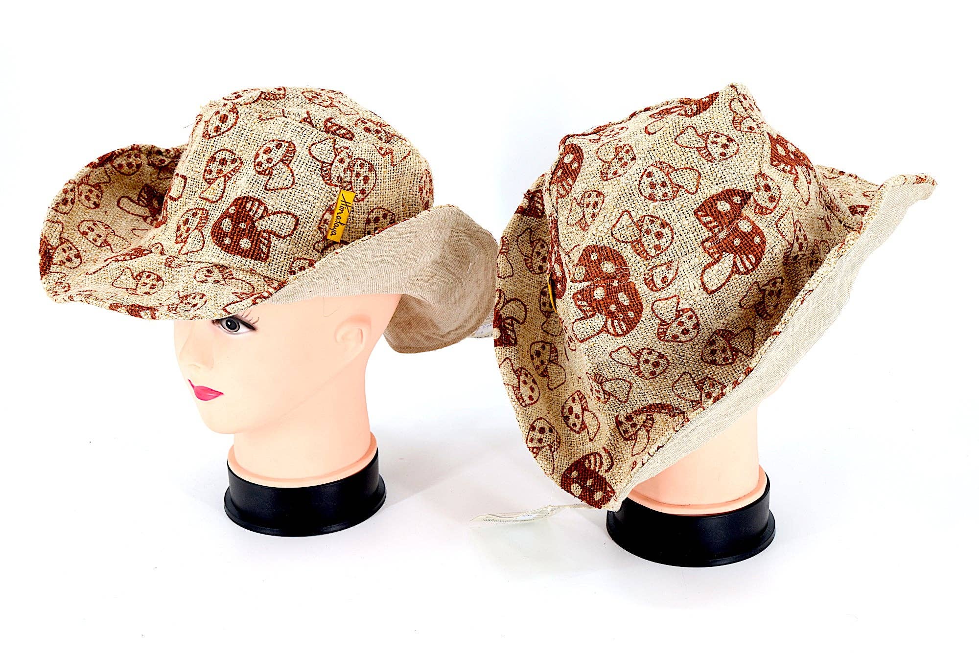 Himalaya Handmade - Wholesale Bucket Hat - Women's - 100% Hemp Hippie Handmade Mushroom Print Bohemian Hat1