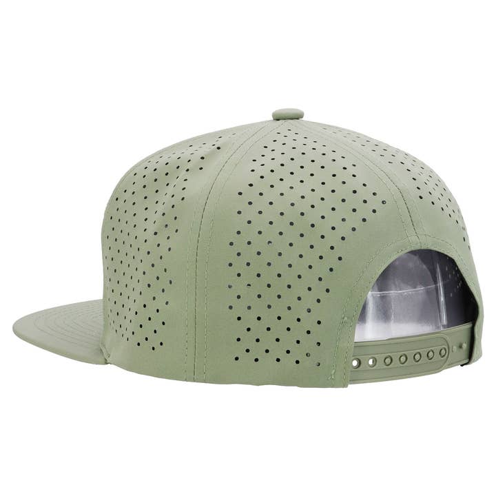 Cap Zone - Wholesale Flat Brim Cap - Unisex - 7 Panel Flat Bill Perforated Snapback25