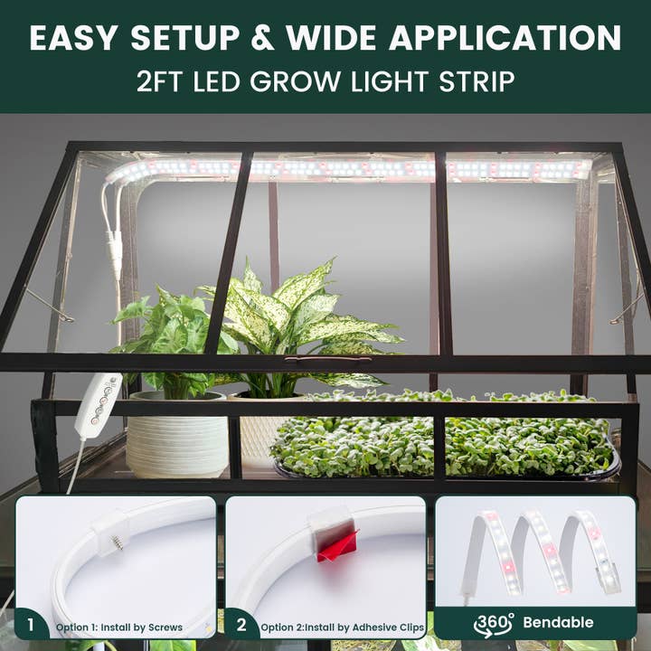 MY CITY GARDEN - Wholesale Garden Tool - FLEX GROW, Transparent Tube LED Grow Light, 6500K, 3pcs- eco3