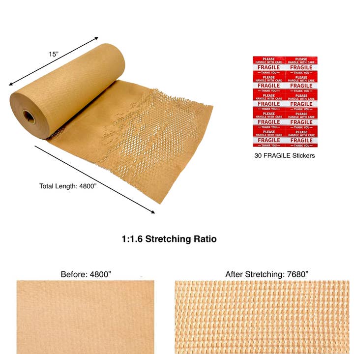 Kis Paper - Wholesale Wrapping Paper Roll - 2pcs Honeycomb 20x3000 inches Wrapping Paper Roll2