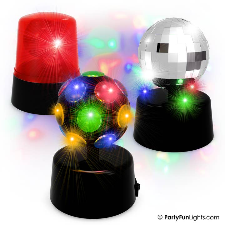 Mini-Partylicht-Set mit Batterie- und USB-Anschluss für den Großhandel von PartyFunLights Europe B.V.