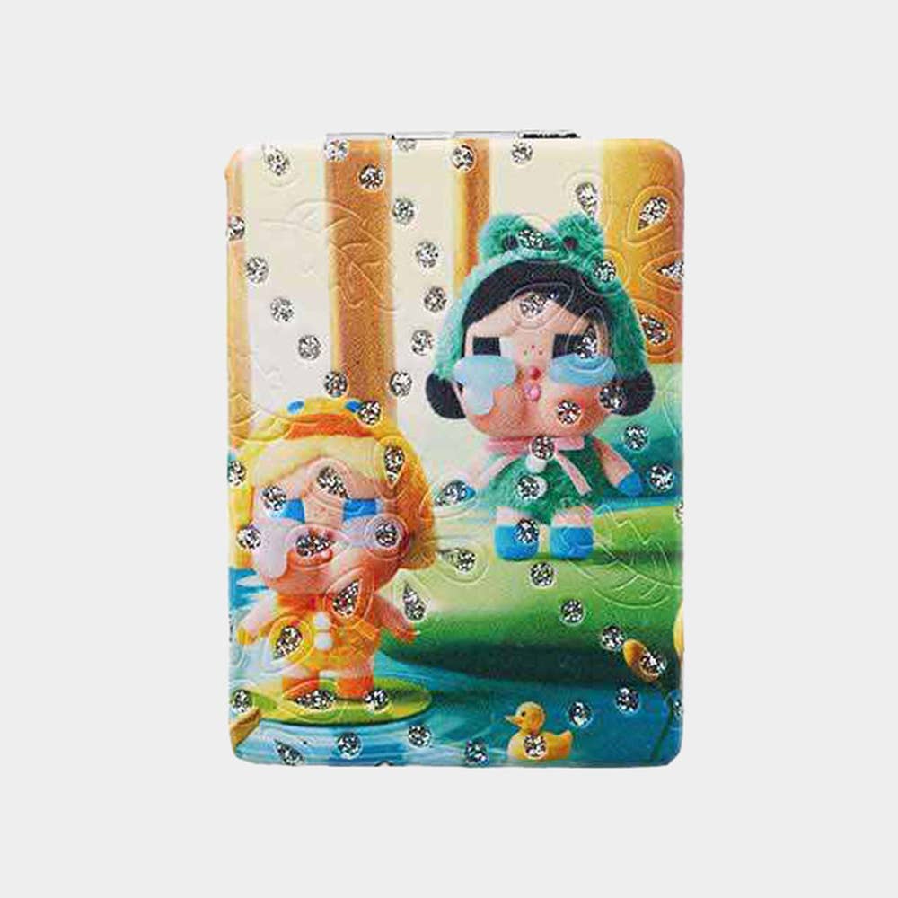 Sensibling Corp. - Wholesale Zakspiegeltje - 12ST - Glanzende Schattige Huilbaby Gedrukte Cosmeticaspiegels4