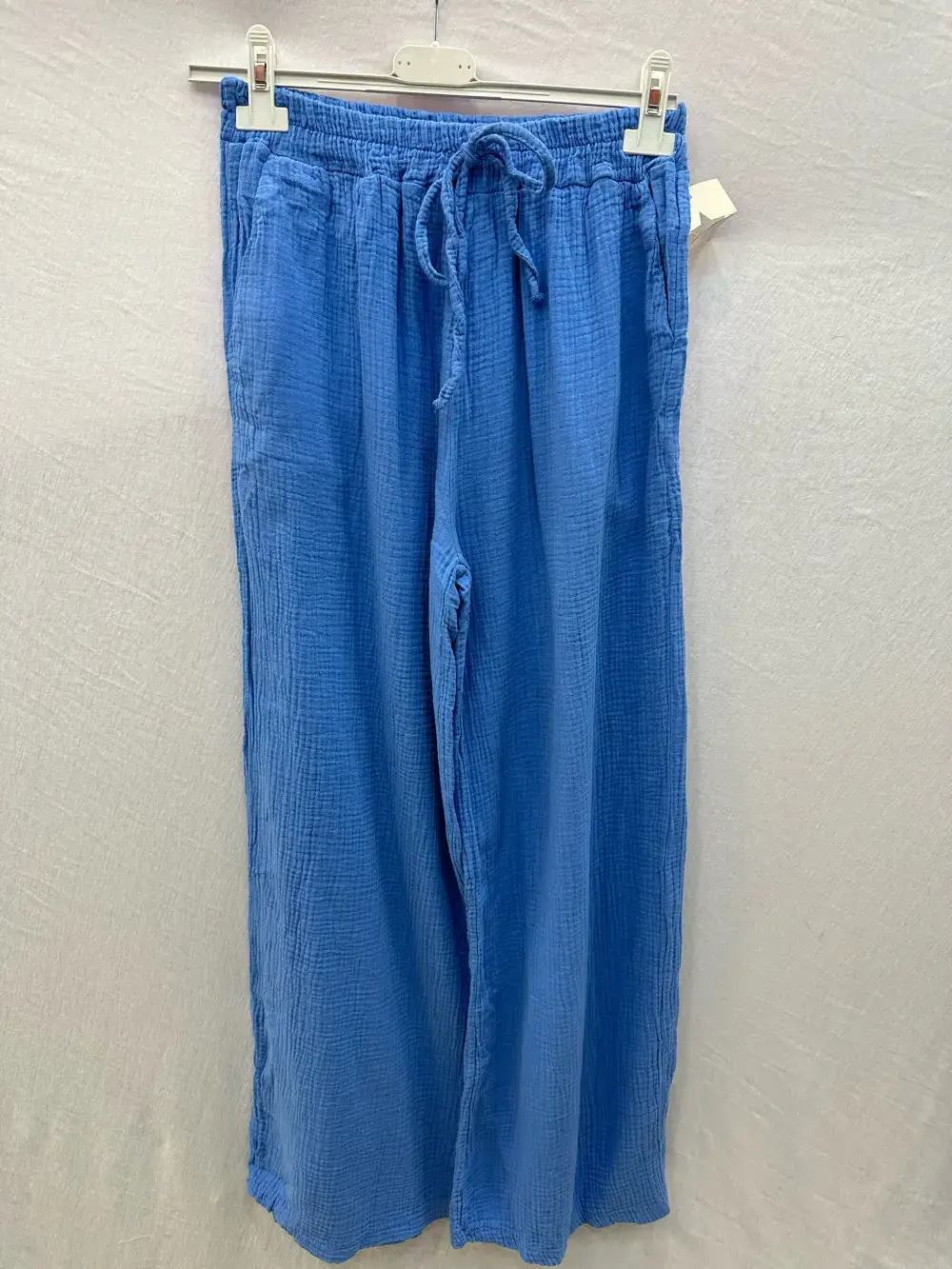 Mimi & Gogo - Wholesale Pants - Women's - Cotton gauze pants with pockets @5375_PGazePoches12