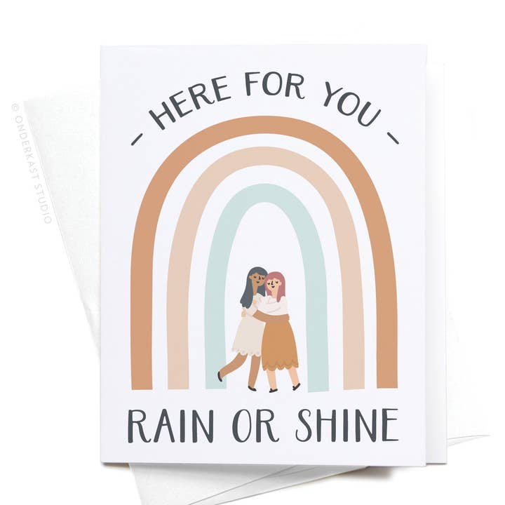 Here For You Rain or Shine Greeting Card – FINAL STOCK for wholesale by Easyhand Goods – formerly Onderkast