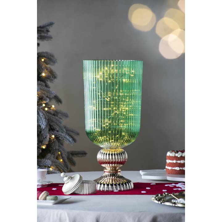 A&B Home Group Inc. - Wholesale Vase - D9.3x20" Flower Vase - Green/Gold6