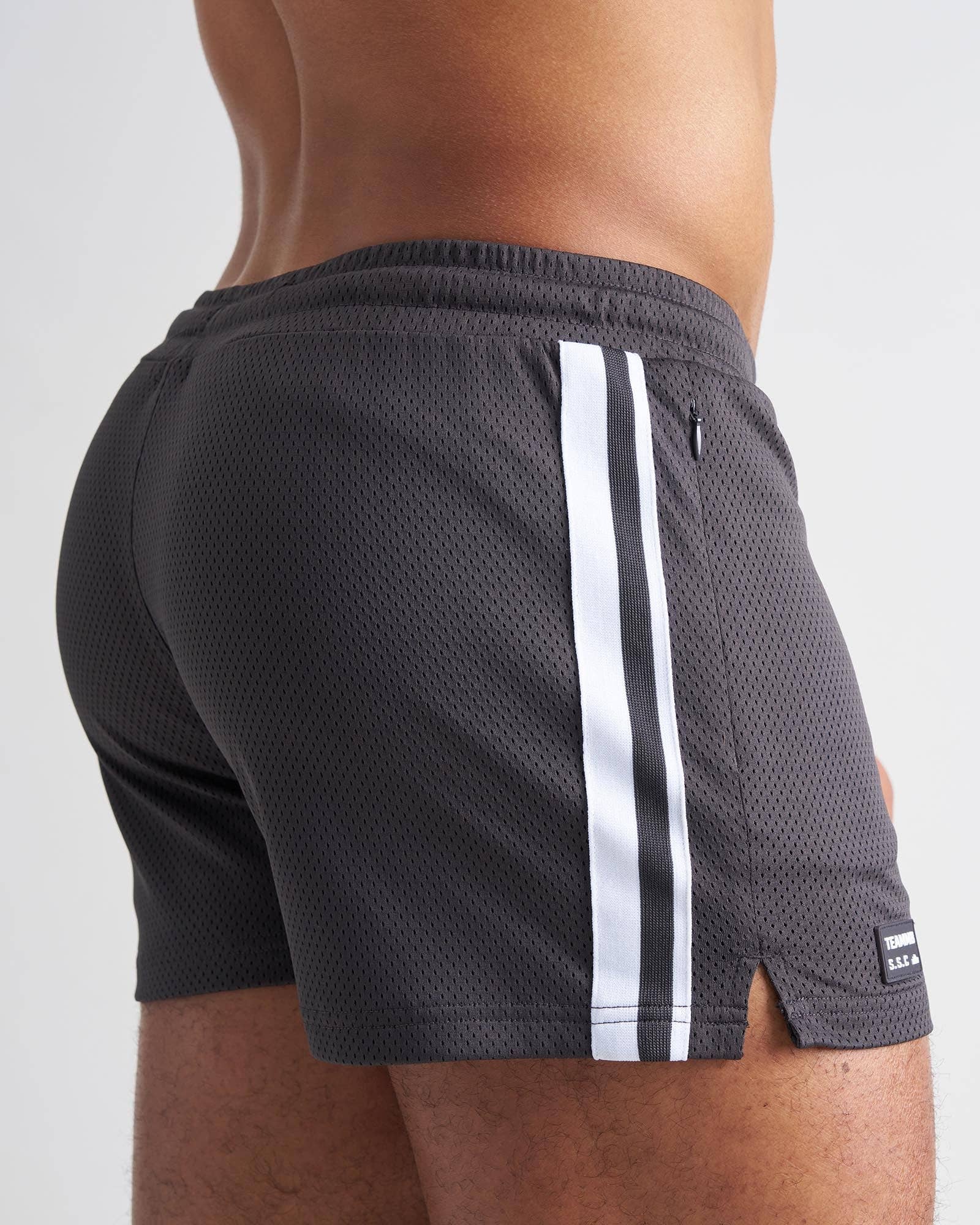 TEAMM8 - Wholesale Athletic shorts – Men's - S.S.C. Fraternity Mesh 3" Short - Gunmetal3