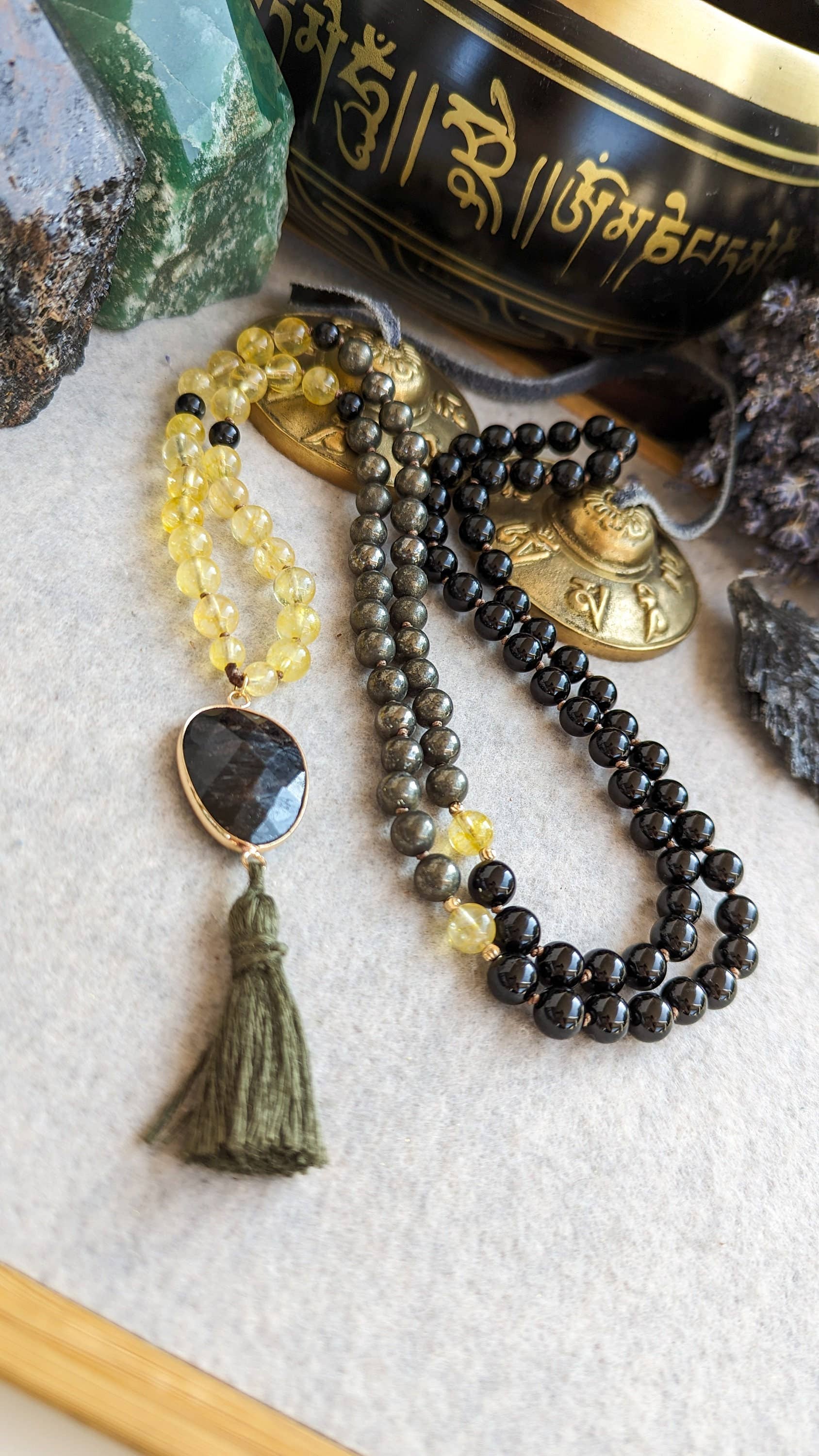 Samadhi Mala Beads – Engroshandel Bedehalskæde – Finansiel overflod og beskyttelse 108 Japa Mala7