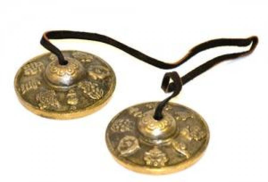 GREENROOTS USA LLC – Engroshandel Meditationsudstyr – Otte Lykkebringende Symboler i Tibetansk Buddhisme Bækken 2,5" D0