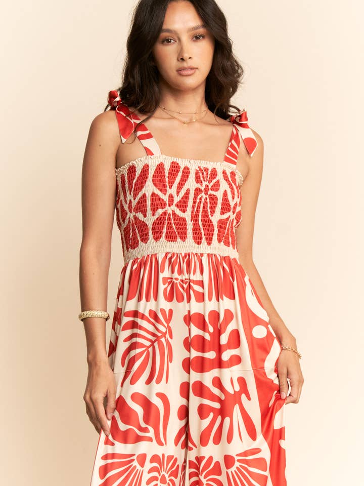 Davi & Dani – wholesale Jumpsuit - Dam – RETRO GEO BLOMMIG POSITION TRYCKT STICKAD JUMPSUIT11