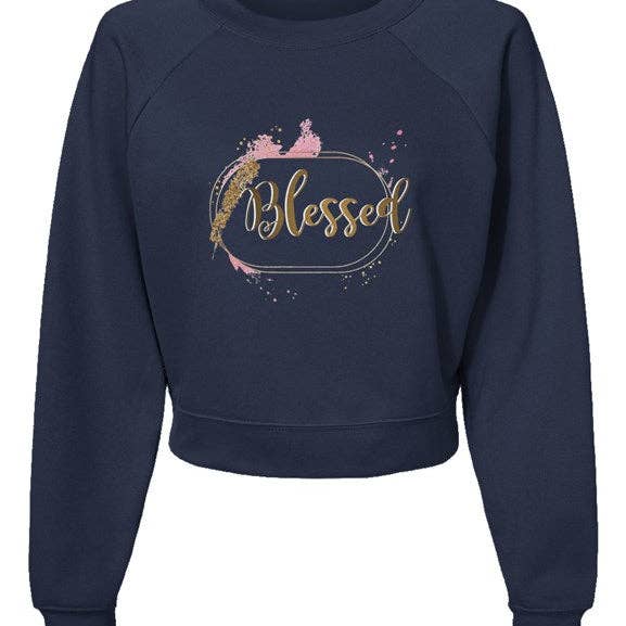 Blessed Raglan Pullover Fleece Sweatshirt voor dames voor wholesale door iPhrase