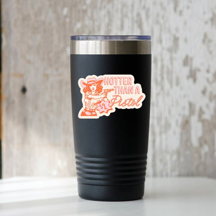 Yarnival - Wholesale Sticker - Hotter Than a Two Dollar Pistol Sticker - western, cowgirl2