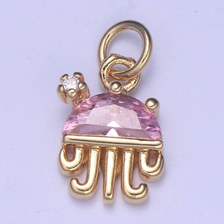 14K Gold Filled Pink Octopus Charm E-292 for wholesale by Aim Eternal