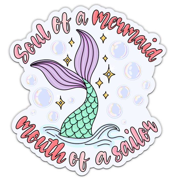 Autocollant Âme de Sirène | Designs Amusants pour Adultes en Été pour la vente par Sweet Humors