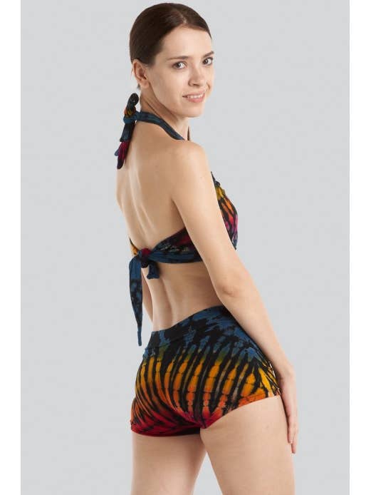 Tie-dye Spandex Shorts (TH-805) for wholesale by Kathmandu Imports