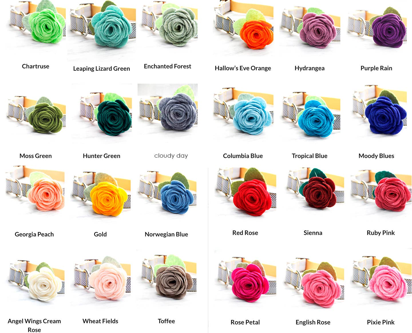 Mimi Green – wholesale Halsband - Katt och hund – Pionhalsbandsblomma för hund6