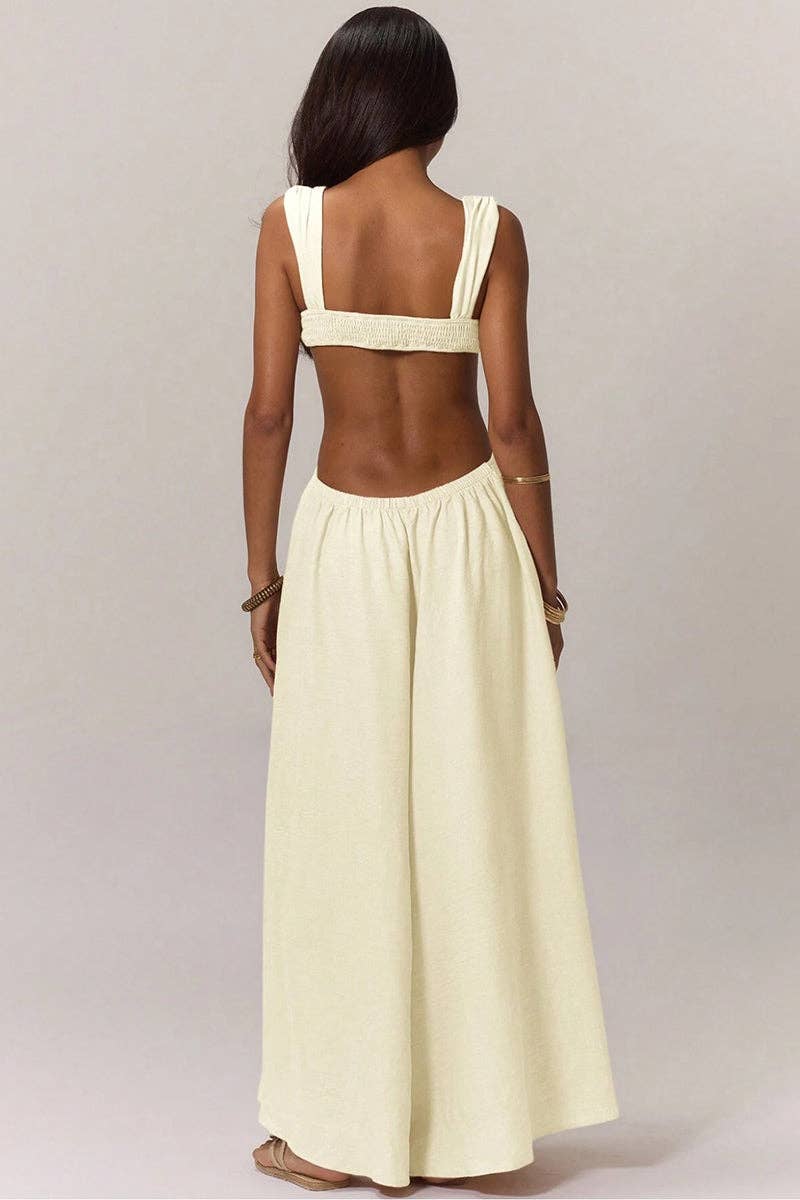 Mccolin - Wholesale Jumpsuit - Women's - Cutout Jumpsuit with Flowing Skirt12