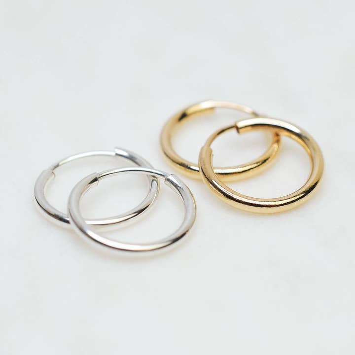 Unconditional | small endless hoop earrings for wholesale by Loveable