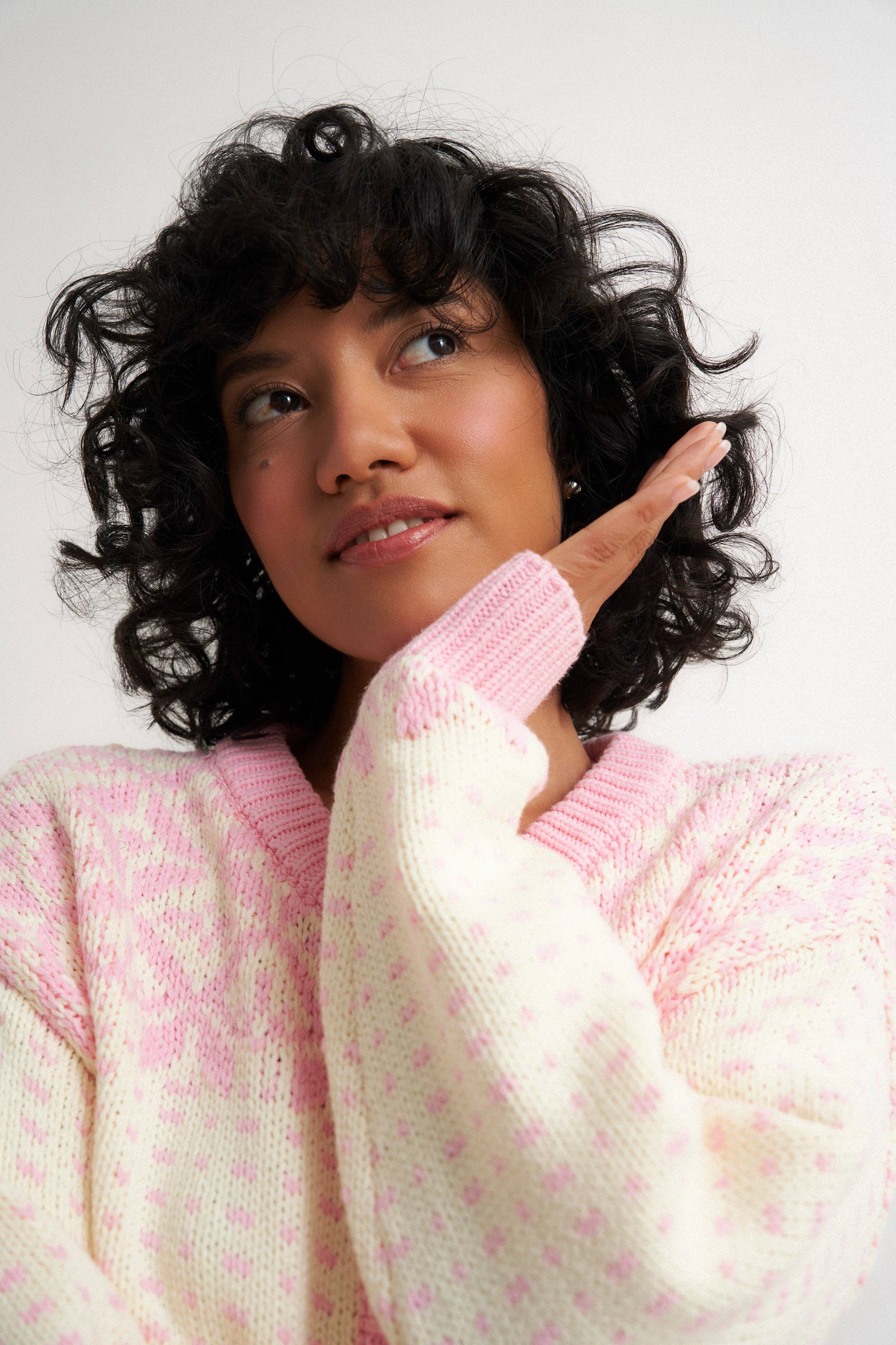 Callahan Knitwear - Wholesale Knit Sweater - Women's - Oversized Maeve Cardigan - Pink6