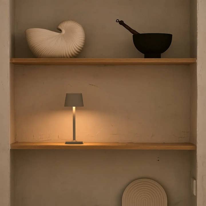 Tavellio - Wholesale Accent/Desk Lamp - Ava Shadow Grey - Rechargeable Table Lamp | Stylish, Cordless & Dimmable16