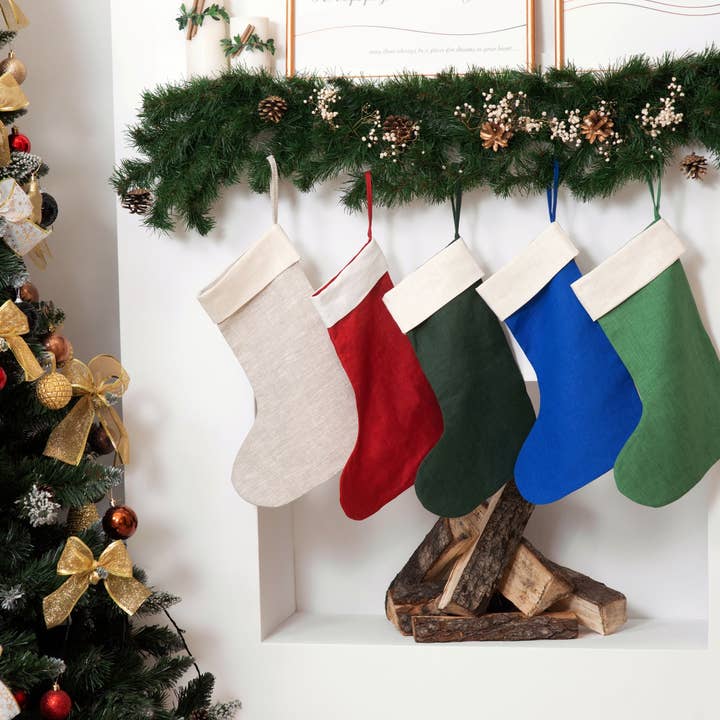 LinenQ – wholesale Holiday Stocking – Linen christmas stockings 1
