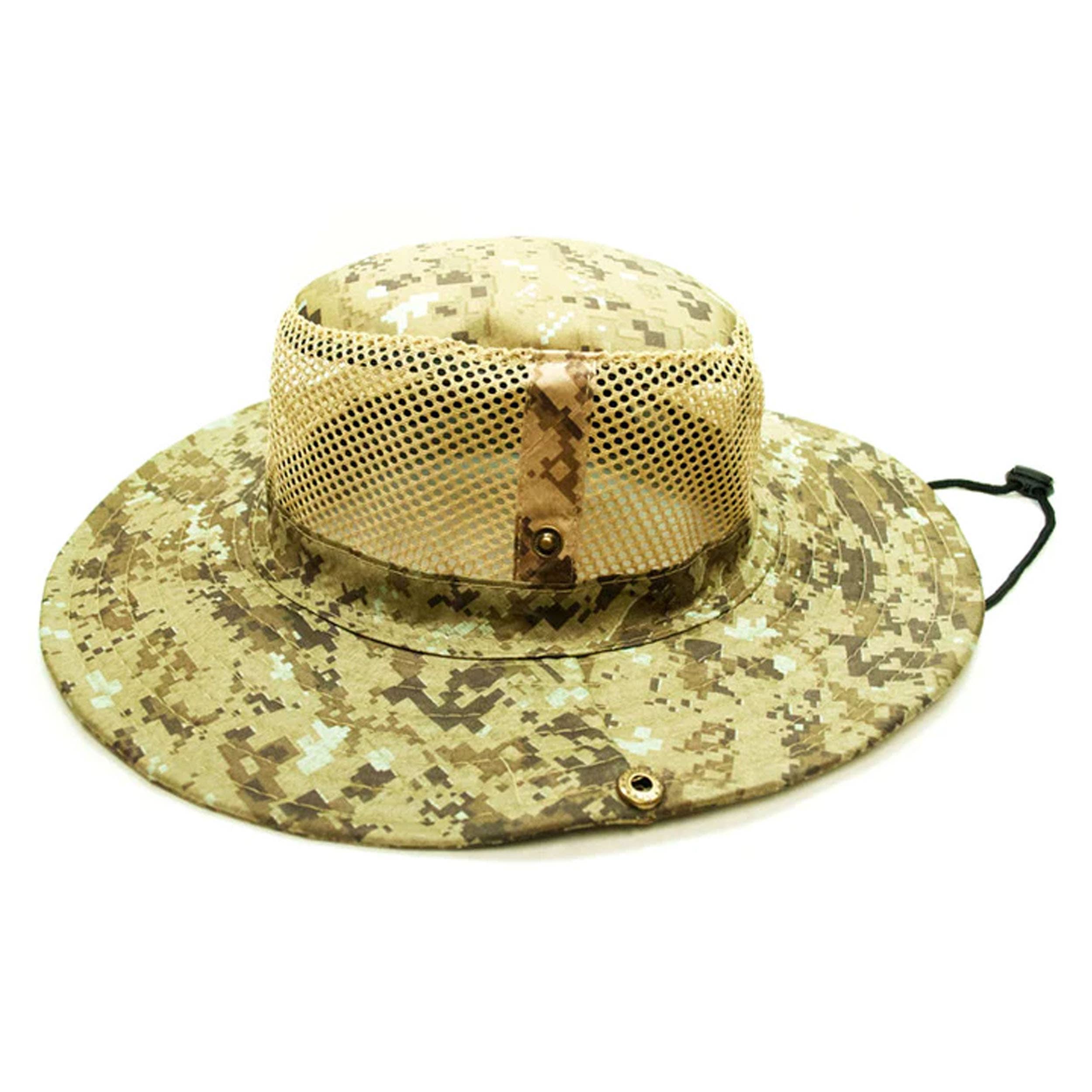 HALLEE - Wholesale Bucket Hat - Unisex - Desert Digital Camouflage Mesh Bucket Hat - Assorted1