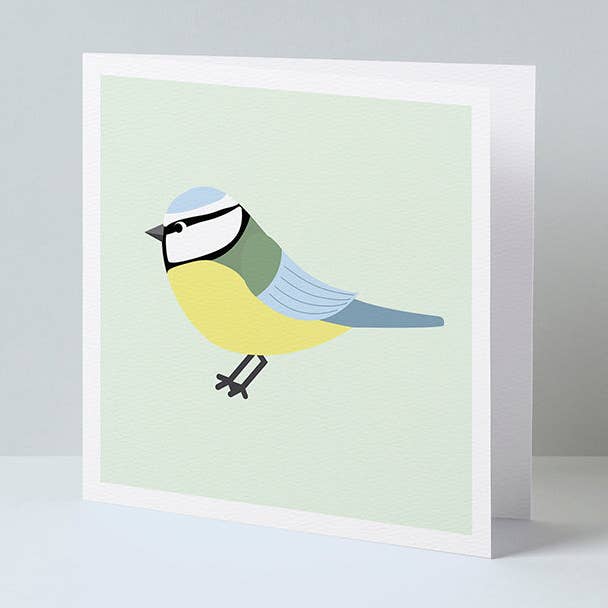 QuastDesign - Wholesale Everyday Greeting Card - Card blue tit0