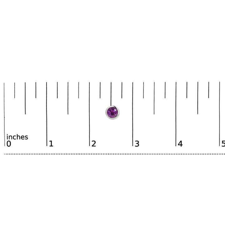 Infinite Jewels - Wholesale Stud/post earrings - Sterling Silver 6MM Purple Amethyst Solitaire Stud Earrings3
