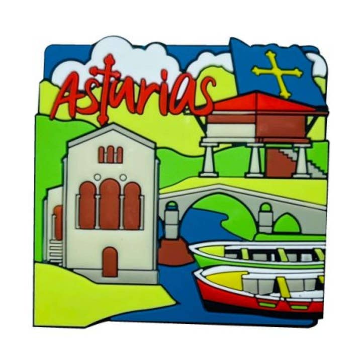 Astur Pins - Wholesale Magnet - PVC Magnet - Pre-Romanesque Granary Asturias Tourism – M0830