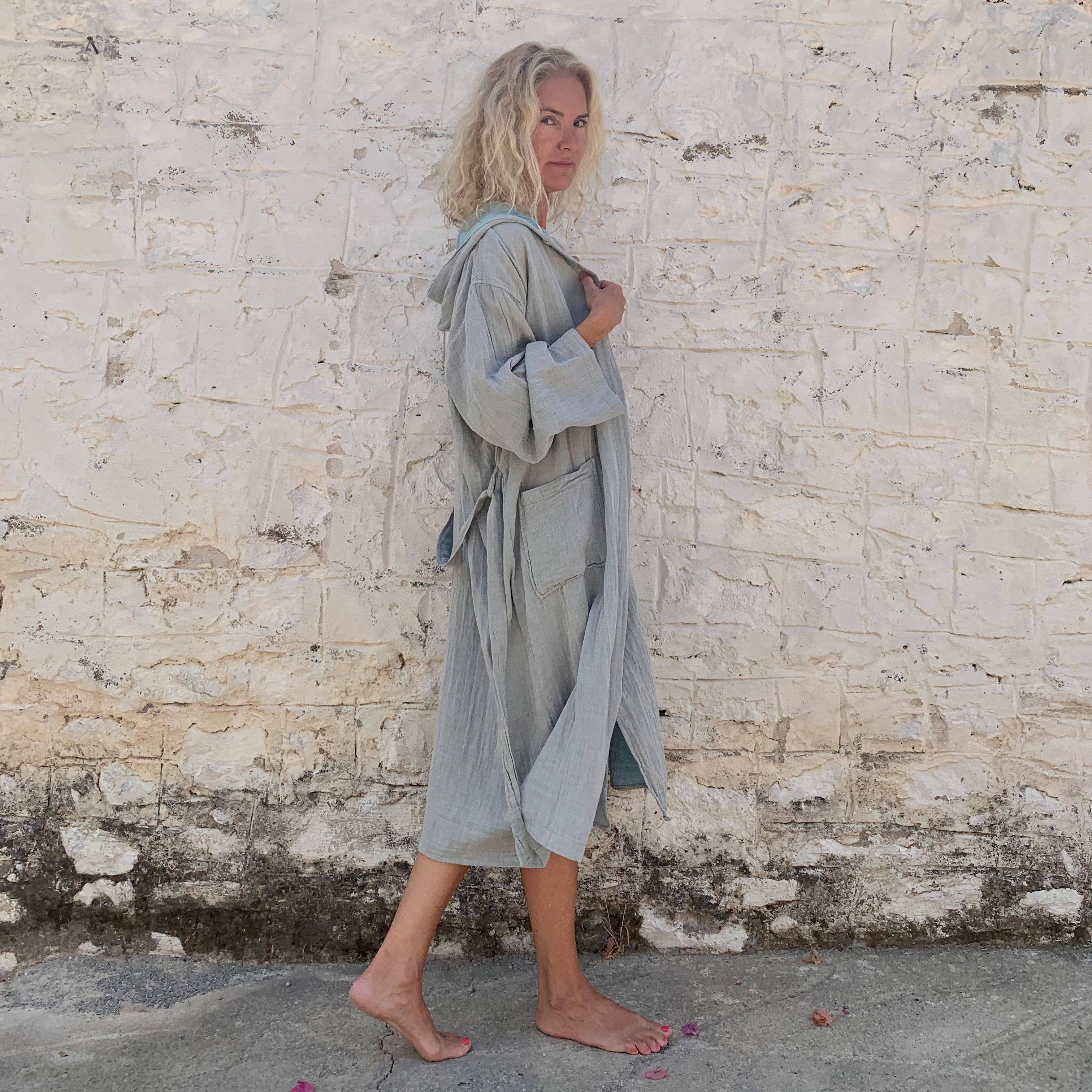 loom.ist – Robe - Mulher por atacado – Robe com Capuz de Musselina41