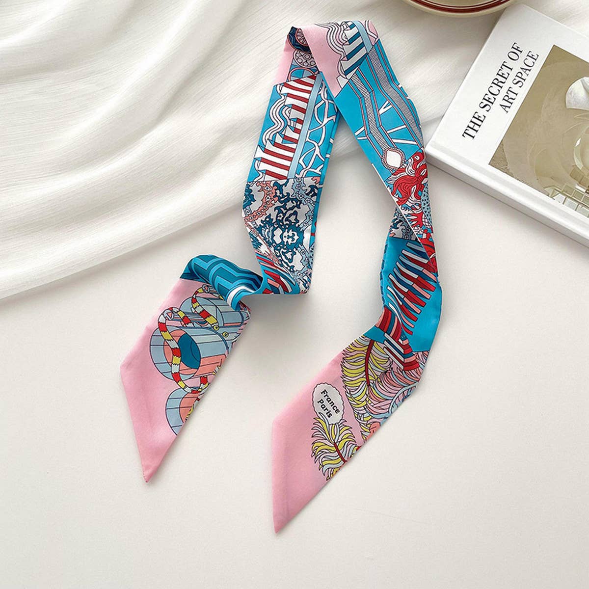 ACCITY - Wholesale Scarf - Women's - RETRO LONG TIE BAG HANDLE RIBBON SCARF_CWASC07225
