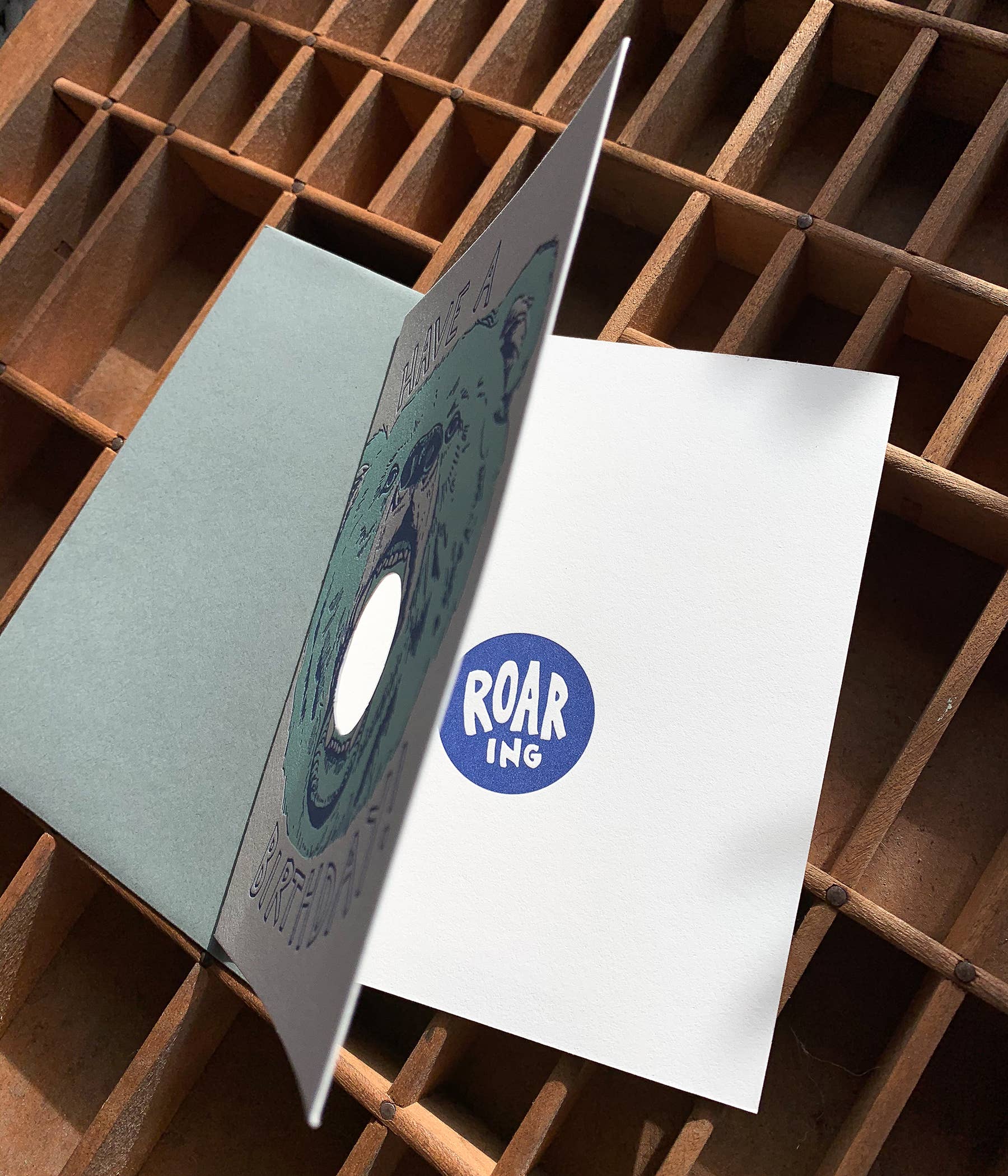 Blackbird Letterpress - Wholesale Birthday Card - Roaring Birthday card2