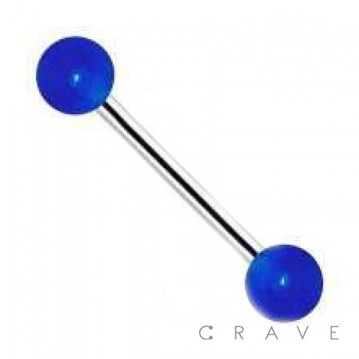 CRAVE BODY JEWELRY - Wholesale Tongue Ring - GLOW IN THE DARK 316L SURGICAL STEEL BARBELL-BB27
