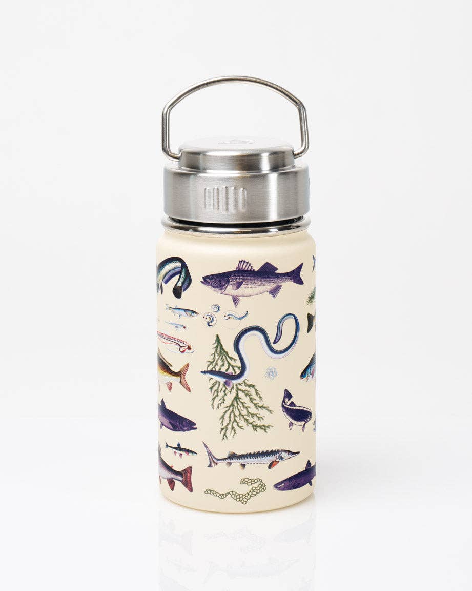 Cognitive Surplus - Wholesale Flask - Freshwater Fish 12 oz Steel Bottle (Case of 4)0