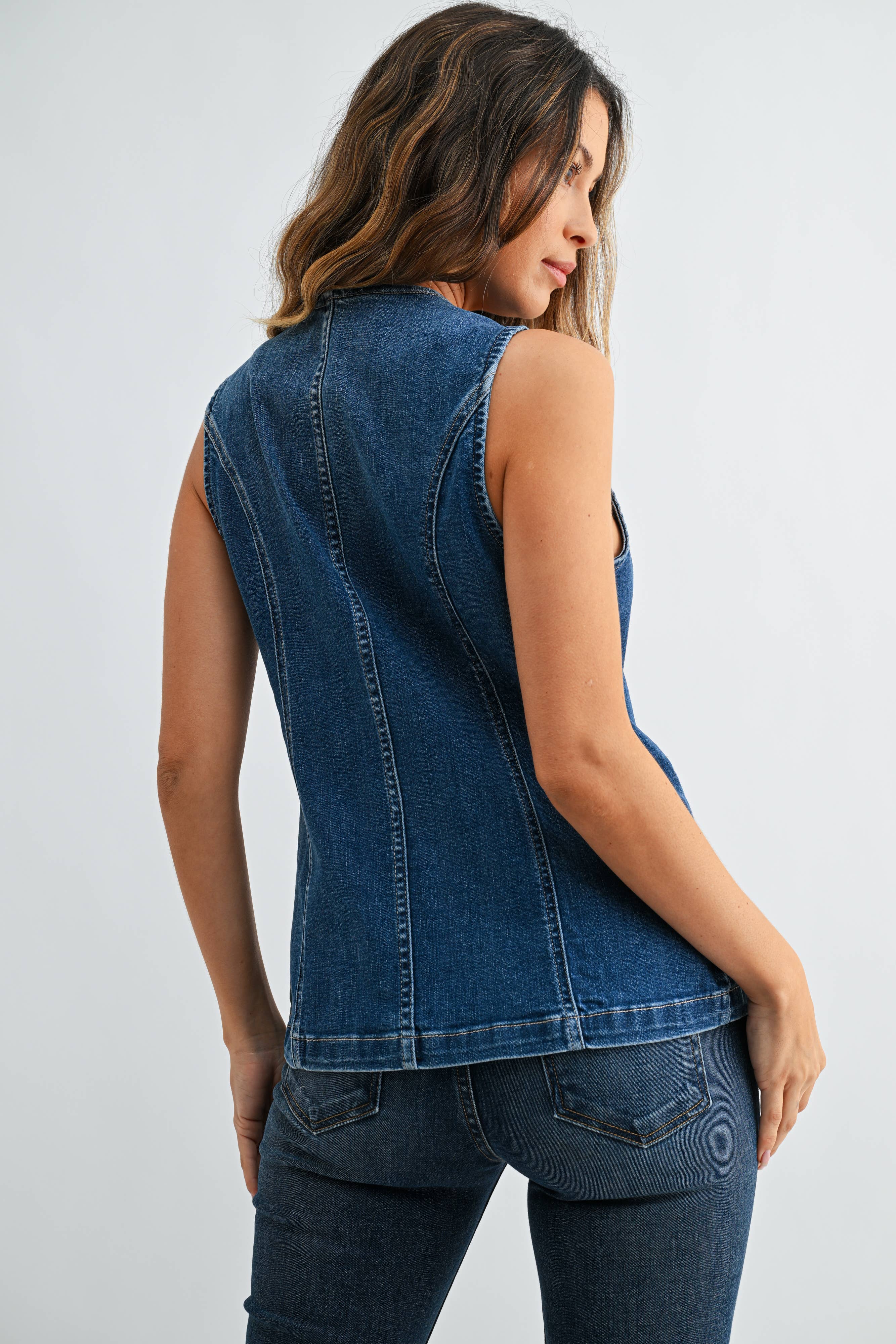 Just USA Jeans - Wholesale Outerwear Vest - Women's - JV393 - MD - Tailored Vest2