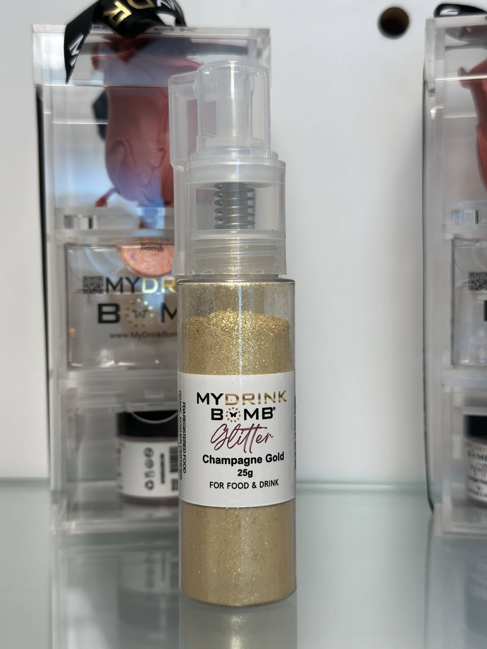 My Drink Bomb - Wholesale Cocktail mix/syrup - Edible Glitter Spray Nozzle - 25g1