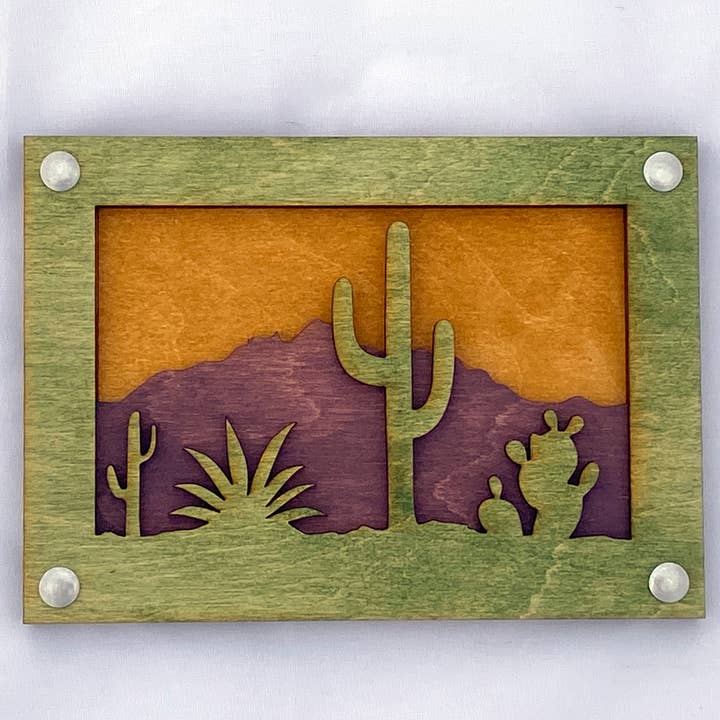 Arte em Madeira do Deserto, madeira de 5” x 7” por atacado de Simple and Sylvan