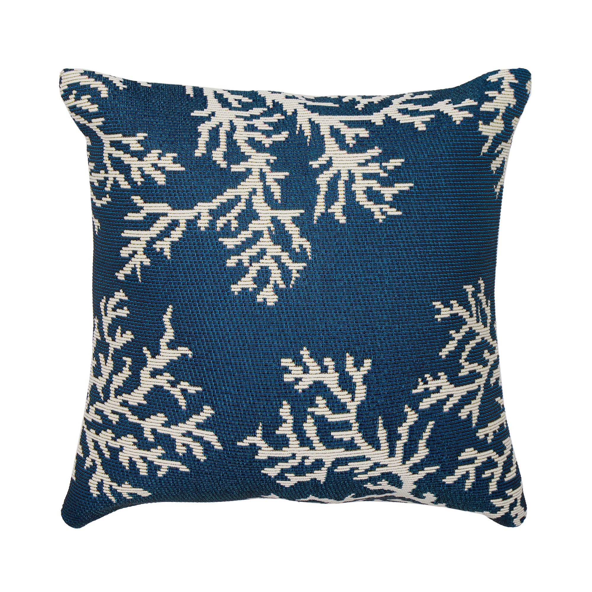 Marina Coral Edge Indoor/Outdoor Pillow Navy for wholesale on Faire