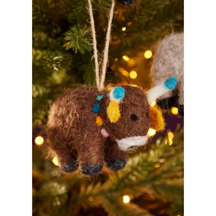 Namaste – wholesale Christmas decoration – Felt Yak Decoration2