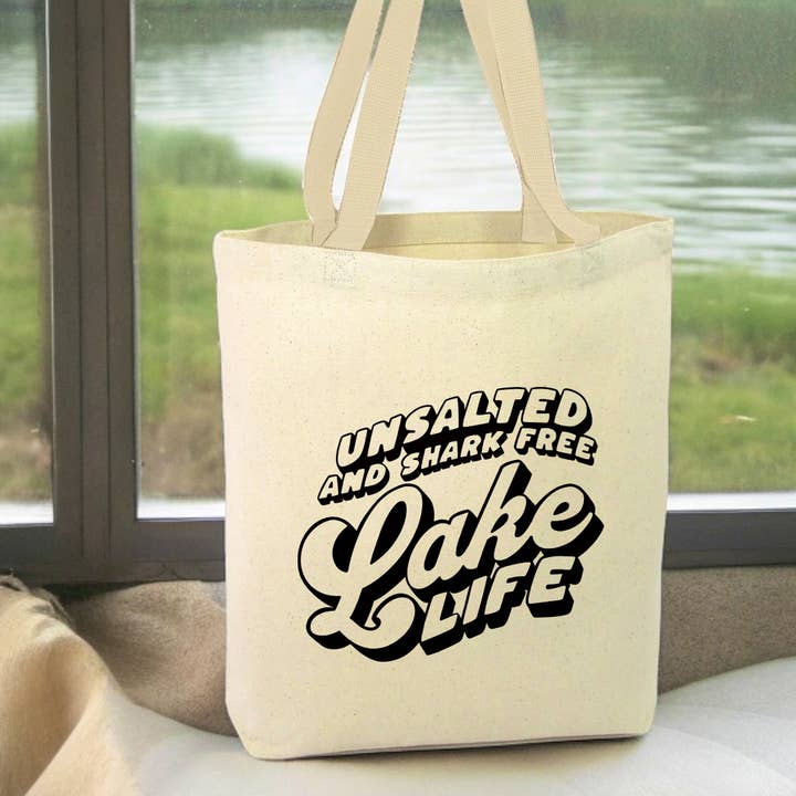 Lake Life Canvas Tote Bag for wholesale by Anna B. Shop