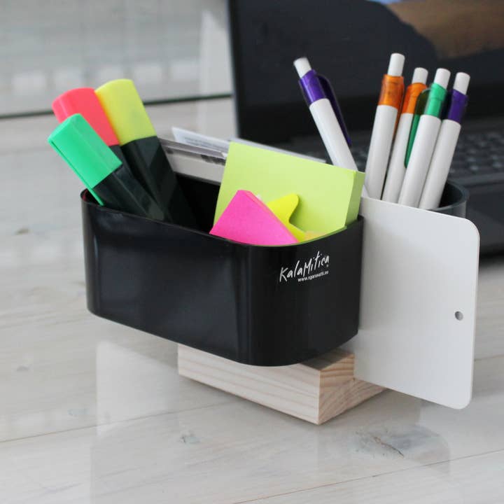 Contenedor Magnético, 13,8 cm, Negro, Organizador de Pizarra para venta al por mayor de KalaMitica Magnetic System