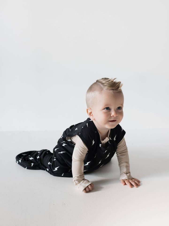 Forever French Baby - Wholesale Sleepsack - Baby - Bamboo Sleep Sack | Midnight Lightning Bolt2