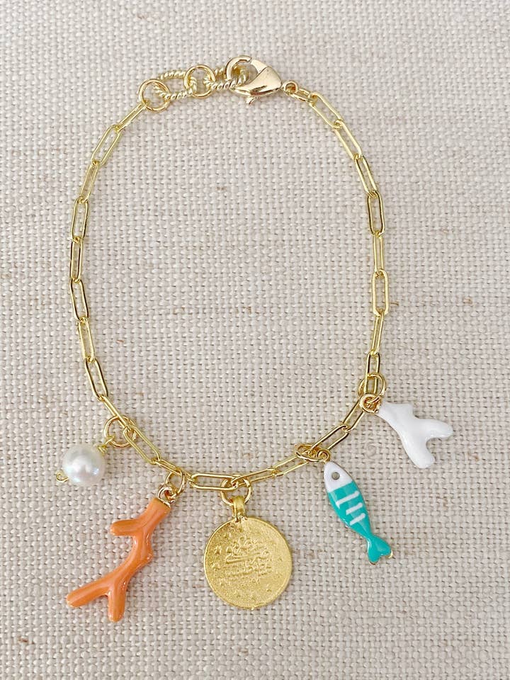 Sardinen-Charme-Armband für den Großhandel von Summer Love Designs